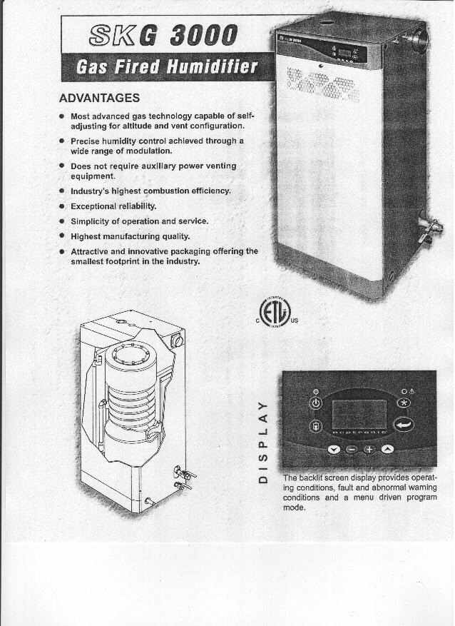 Canadian Blower Gas team humidifier Neptronic SKG3000