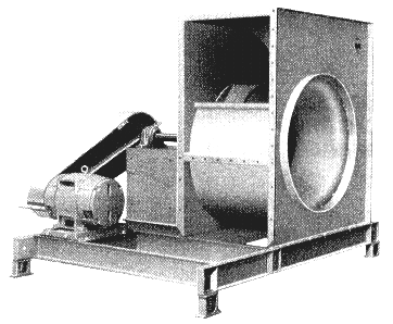 Inductrial backwardly inclined BI fan ACF. Canada Blower.